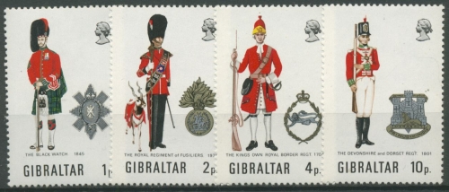 Gibraltar 1971 Militäruniformen 279/82 postfrisch