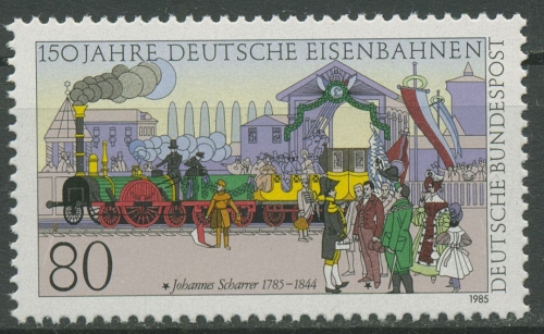 Bund 1985 Eisenbahn Erste Fahrt Nürnberg-Fürth 1264 postfrisch