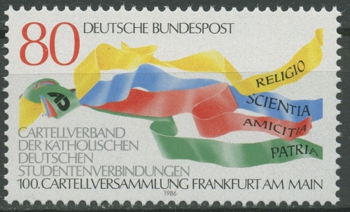 Bund 1986 Katholische Studentenverbindung Cartellversammlung 1283 postfrisch