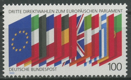 Bund 1989 Wahl zum Europäischen Parlament Flaggen 1416 postfrisch