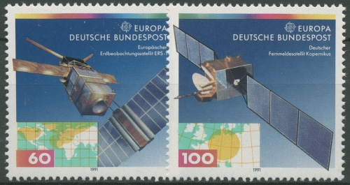 Bund 1991 Europa CEPT Weltraumfahrt Satelliten 1526/27 postfrisch