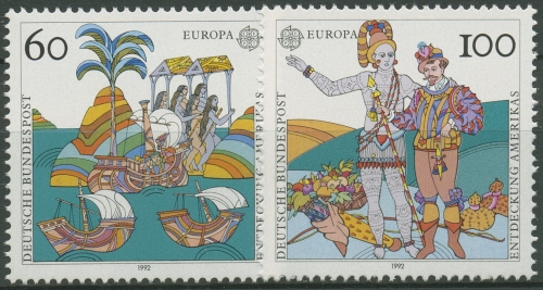 Bund 1992 Europa CEPT Entdeckung Amerikas Kolumbus 1608/09 postfrisch