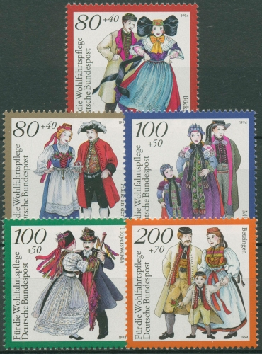 Bund 1994 Deutsche Trachten 1757/61 postfrisch
