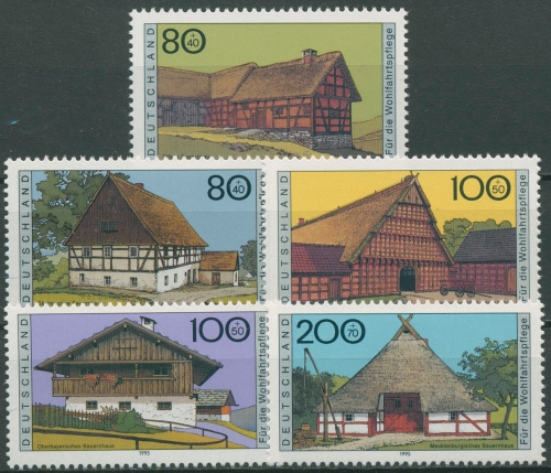 Bund 1995 Bauwerke Bauernhäuser 1819/23 postfrisch