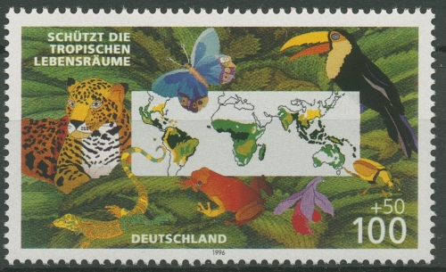 Bund 1996 Umweltschutz Tropen Tiere und Pflanzen 1867 postfrisch