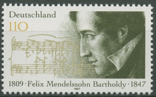 Bund 1997 Komponist Felix Mendelssohn Bartholdy 1953 postfrisch