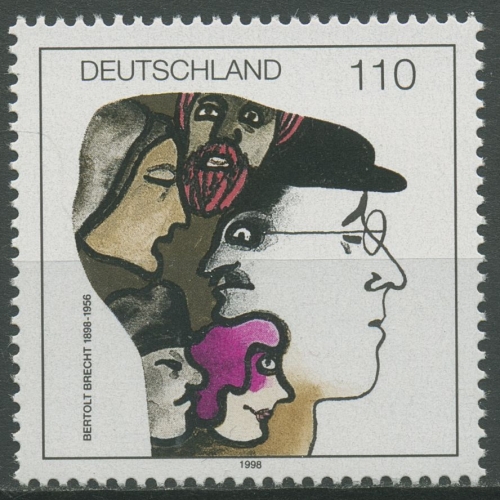 Bund 1998 Bertholt Brecht 1972 postfrisch