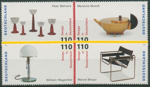 Bund 1998 Design aus Deutschland 2001/04 postfrisch, Blockeinzelmarken