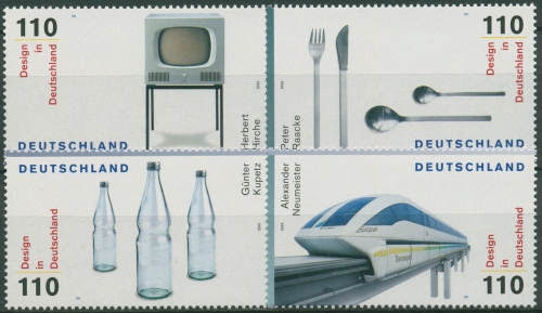 Bund 1999 Design aus Deutschland 2068/71 postfrisch, Blockeinzelmarken