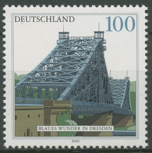 Bund 2000 Brücken Elbbrücke Blaues Wunder Dresden 2109 postfrisch