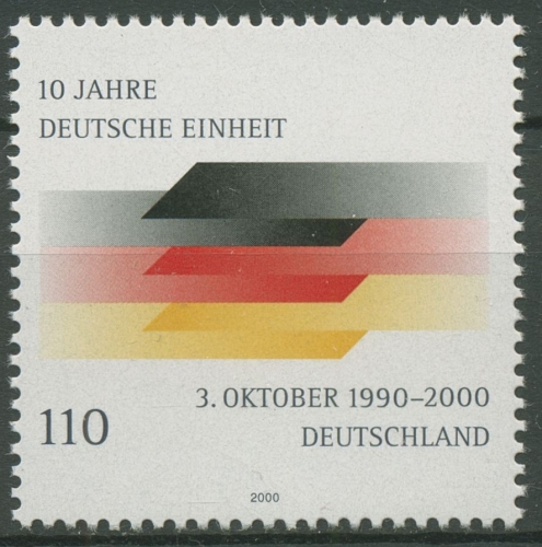 Bund 2000 10 Jahre deutsche Einheit Flagge 2142 postfrisch