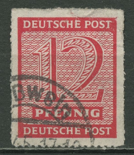 SBZ West-Sachsen 1945 Postmeistertrennung 119 D X gestempelt geprüft