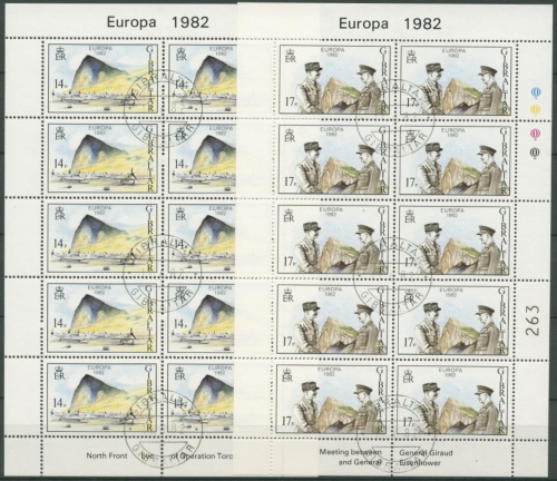 Gibraltar 1982 Europa: Historische Ereignisse 451/52 K gestempelt (C30945)