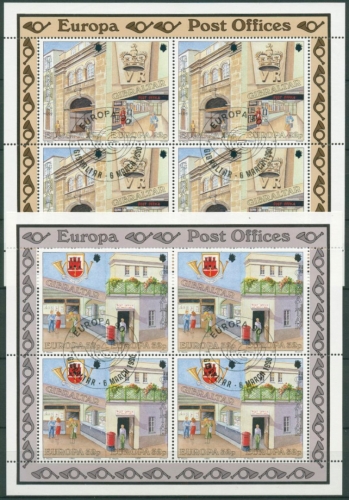 Gibraltar 1990 Europa: Postalische Einrichtungen 590/93 K gestempelt (C30951)