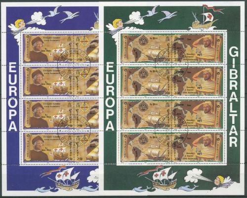 Gibraltar 1992 Europa: Entdeckung Amerikas 638/41 K gestempelt (C30954)