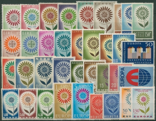 EUROPA CEPT Jahrgang 1964 postfrisch komplett (19 Länder) (SG97670)