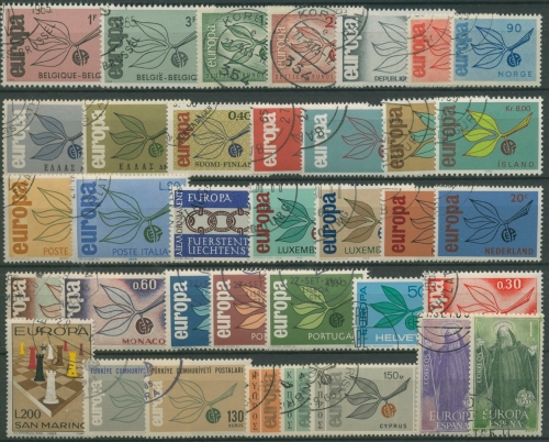 EUROPA CEPT Jahrgang 1965 gestempelt komplett (19 Länder) (SG97673)