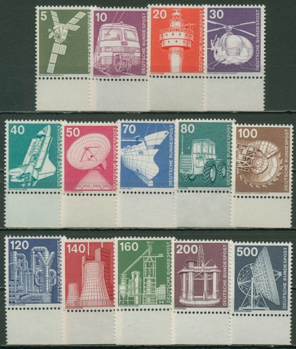 Bund 1975/82 Industrie & Technik mit Unterrand 846/59 UR postfrisch