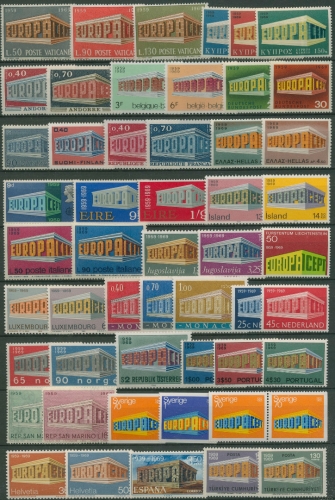 EUROPA CEPT Jahrgang 1969 postfrisch komplett (26 Länder) (SG97680)