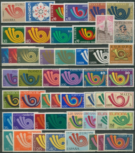 EUROPA CEPT Jahrgang 1973 postfrisch komplett (24 Länder) (SG97686)