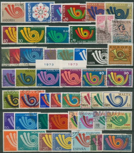 EUROPA CEPT Jahrgang 1973 gestempelt komplett (24 Länder) (SG97687)