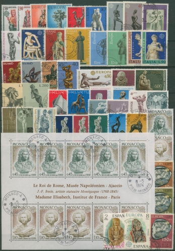EUROPA CEPT Jahrgang 1974 gestempelt komplett (23 Länder) (SG97689)