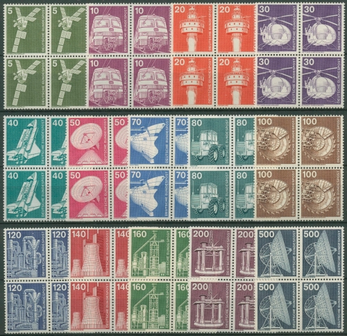 Bund Bogenmarken 1975 Industrie & Technik 846/59 4er-Block postfrisch