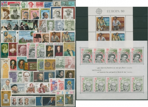 EUROPA CEPT Jahrgang 1980 postfrisch komplett (32 Länder) (SG97700)