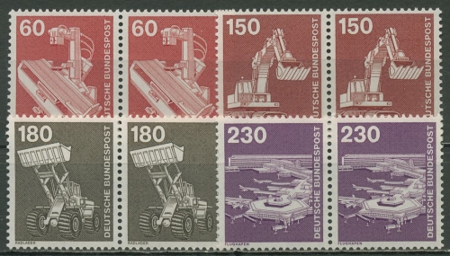 Bund Bogenmarken 1978 Industrie & Technik 990/94 waagerechte Paare postfrisch