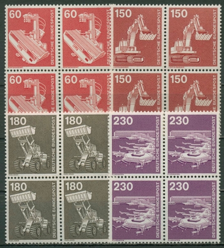 Bund Bogenmarken 1978 Industrie & Technik 990/94 4er-Block postfrisch