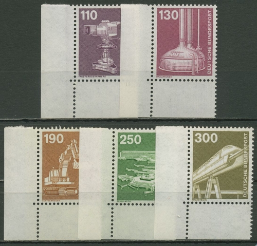 Bund Bogenmarken 1982 Industrie & Technik 1134/38 Ecke 3 postfrisch
