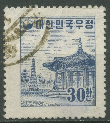 Korea (Süd) 1954 Pavillon im Pagoden-Park Seoul 169 gestempelt