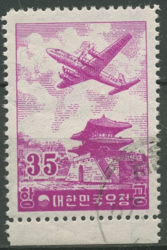 Korea (Süd) 1954 Flugzeug über Seoul 174 gestempelt