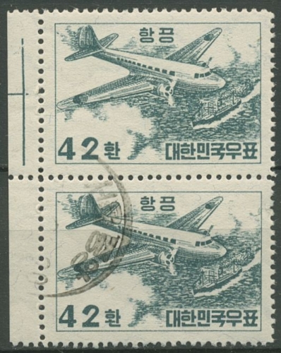 Korea (Süd) 1953 Flugpost Flugzeug und Dampfer 164 Paar gestempelt