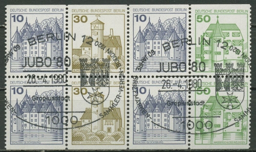 Berlin Heftchenblatt 1980 Burgen und Schlösser H-Blatt 19 BERLIN-Sonderstempel