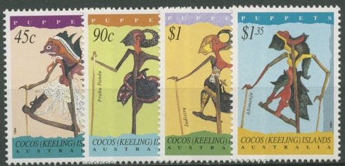 Kokos-Inseln 1994 Stabpuppen für das javanische Schattenspiel 325/28 postfrisch