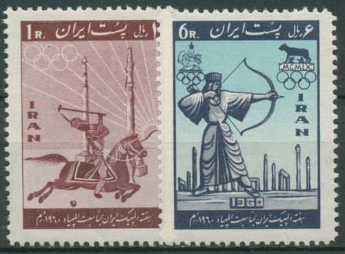 Iran 1960 Olympia Sommerspiele Rom 1080/81 postfrisch