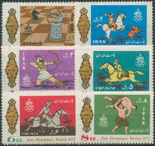 Iran 1972 Olympia Sommerspiele München 1586/91 postfrisch