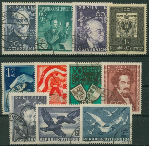 Österreich Jahrgang 1950 komplett gestempelt (G31045)