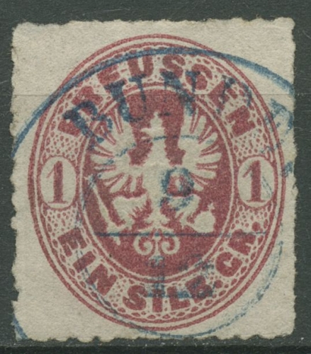 Preußen 1861 Adler im Oval 1 Sgr, 16 a gestempelt Hannover-K2 BUNDE