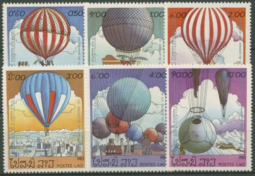 Laos 1983 Luftfahrt Heißluftballons 647/52 postfrisch