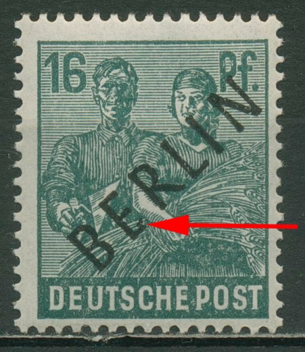 Berlin 1948 Schwarzaufdruck mit Aufdruckfehler 7 AF ? postfrisch
