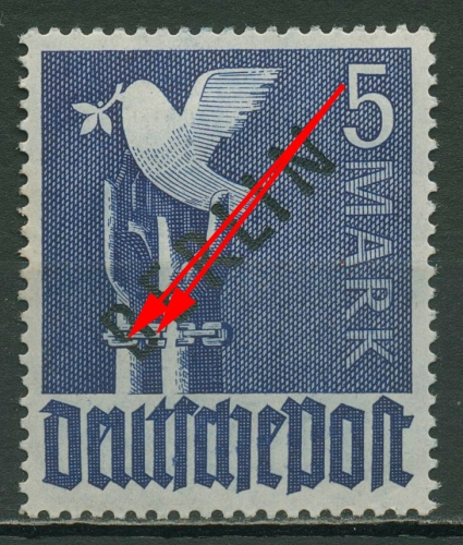 Berlin 1948 Schwarzaufdruck mit Aufdruckfehler 20 X mit Falz
