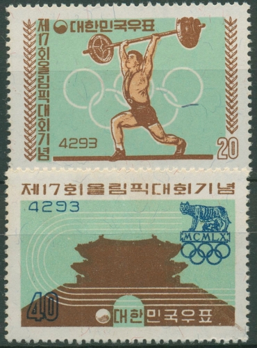 Korea (Süd) 1960 Olympia Sommerspiele Rom 307/08 postfrisch