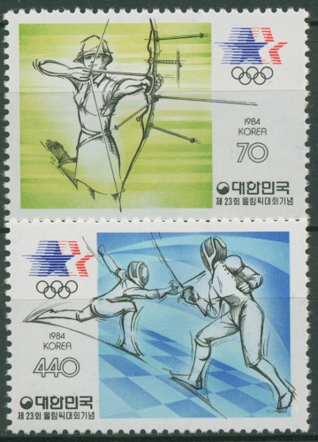 Korea (Süd) 1984 Olympia Sommerspiele Los Angeles 1377/78 postfrisch