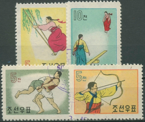 Korea (Nord) 1960 Nationalsport 267/70 gestempelt