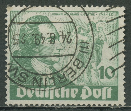 Berlin 1949 200. Geb. von Johann Wolfgang von Goethe 61 gestempelt geprüft