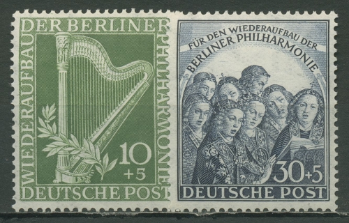 Berlin 1950 Wiederaufbau Berliner Philharmonie 72/73 postfrisch