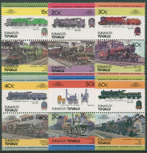 Tuvalu-Funafuti 1984 Eisenbahn Lokomotiven 1/12 ZD postfrisch