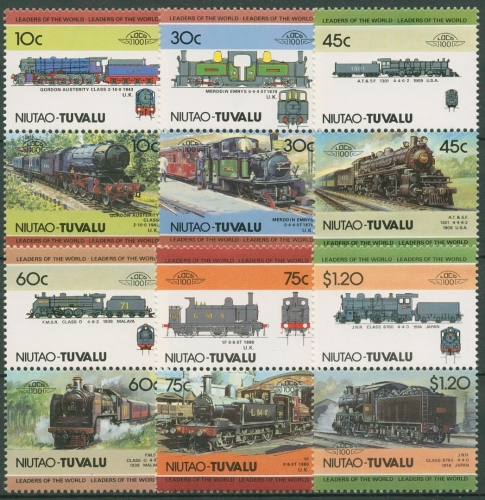 Tuvalu-Niutao 1985 Eisenbahn Lokomotiven 45/56 ZD postfrisch